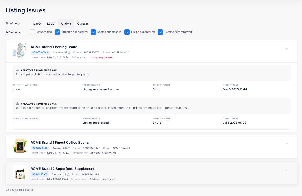 Listing Issues with expanded issue details